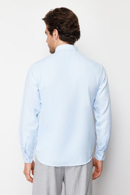 TRENDYOL MAN Lacivert Slim Fit Nak?sl? Kolay Utulenebilir Smart Gomlek TMNSS24GO00062 - Trendyolmilla фото 9