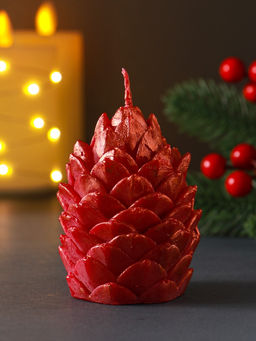 Цена за 2 шт. Свеча "Шишка 70*75 мм декор