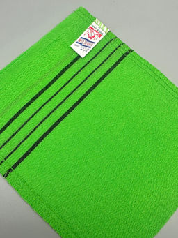 Bath Towel Мочалка-варежка для душа с пилинг-эффектом, однослойная, зелёный