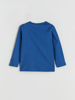 Bisiklet Yaka Bask?l? Erkek ?ocuk Pijama ?st