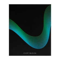 Тетрадь на кольцах, в клетку, 160 листов Графика на черном, обложка 7БЦ, без вырубки под кольца, блок офсет