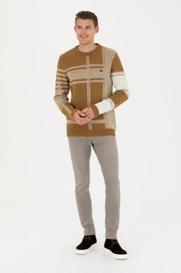 Мужской легкий свитер цвета хаки - U.s. polo assn фото 18
