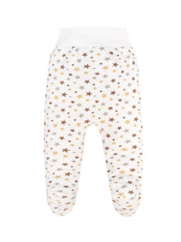 Ползунки короткие молочные бежевые звезды