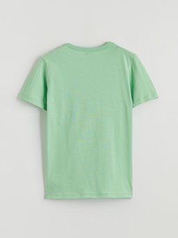 Bisiklet Yaka Bask?l? Erkek ?ocuk Ti??rt