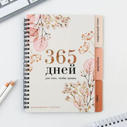 Планинг с разделителями 365 дней, мягкая обложка, формат А5, 50 листов
