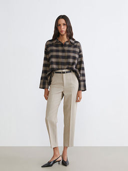 Ekose Oversize Kad?n G?mlek