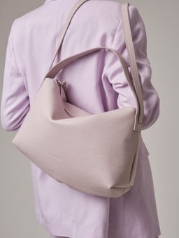 Сумка на плечо багет Deboro 30963 розовый дым