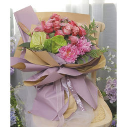 Бумага упаковочная крафт, двусторонняя, Розовый+Сиреневый, 0,68 х 10±5% м, 50 г/м²