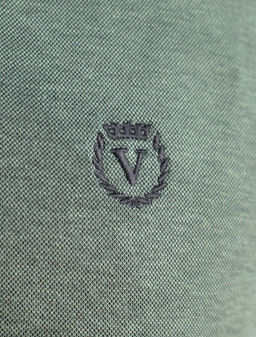 Джемпер хенли из полотна пике с меланжевым плетением с эластаном - Vilatte фото 4