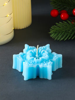 Цена за 2 шт. Свеча новогодняя Звездочка ажурная, 757025 мм, голубая - Simaland фото 2