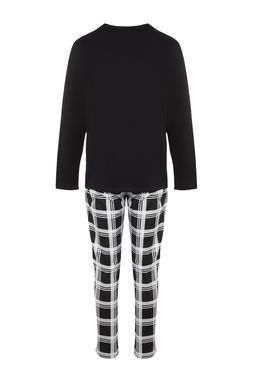 TRENDYOL MAN Siyah Regular Fit Bisiklet Yaka %100 Pamuk Pijama Tak?m? THMAW22PT0441 - Trendyolmilla фото 8