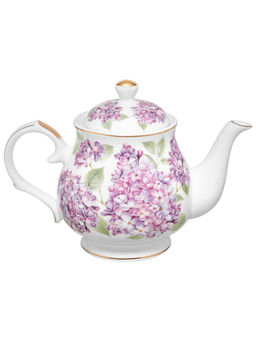 Чайник 380 мл 17*10*12,5 см "Сирень" фарфор NEW BONE CHINA