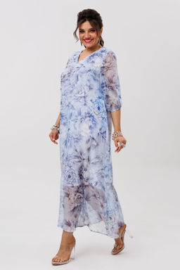 Платье ANELLI 1605 аквамариновый пион  фото 8