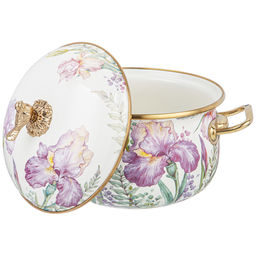 КАСТРЮЛЯ ЭМАЛИРОВАННАЯ AGNESS С КРЫШКОЙ, СЕРИЯ IRISES 2,8Л, ДИА.18СМ ПОДХОДИТ ДЛЯ ИНДУК.ПЛ фото 3