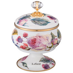 САХАРНИЦА НА НОЖКЕ LEFARD С КРЫШКОЙ,СЕРИЯ ВИНТАЖ, 0,85Л ДИАМЕТР=14 СМ. ВЫСОТА=19 СМ.