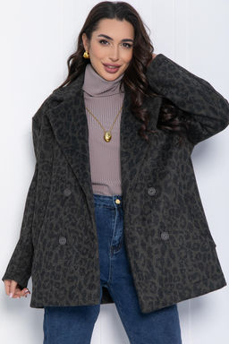 Пальто Я в теме (серый/лео) Б12632-7 - Lt collection фото 5