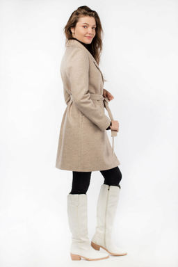 Пальто женское демисезонное (пояс) - El podio фото 5