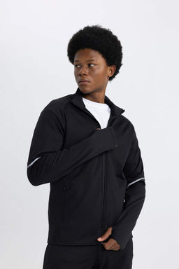 DeFactoFit Кардиган приталенного кроя на молнии из ткани для дайвинга и скуба  фото 2