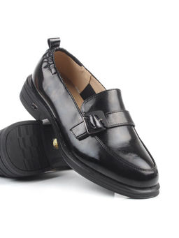 03-PDEB102-3 BLACK Лоферы женские (натуральная кожа)