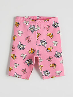 Tom & Jerry Bask?l? K?z ?ocuk K?sa Tayt