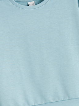 Bisiklet Yaka K?z ?ocuk Sweatshirt