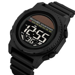 Часы наручные Skmei мужские электронные спортивные 2358black-black Солнечная батарея