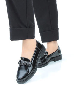 03-DYL140-2 BLACK Лоферы женские (натуральная кожа)