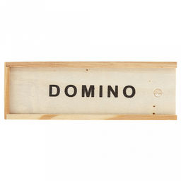 Домино "Ромб" кость пластик 4,4х2,1х0,5см, в деревянной коробке 16,9х5,6х3,8см (Китай)