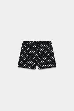 SHORTS TIRO ALTO LUNARES / Negro / Crudo - Zara фото 7