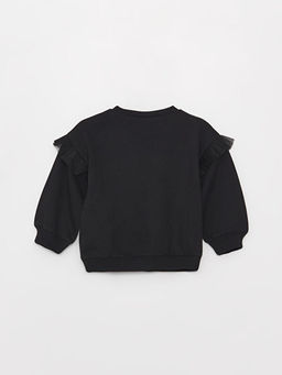 Bisiklet Yaka Uzun Kollu Minnie Mouse Bask?l? K?z Bebek Sweatshirt - Waikiki фото 2