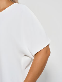 Блузка 0250-1 белый муар