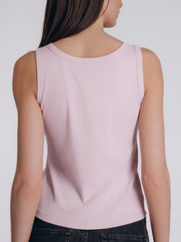 Майка женская Indefini розовая хлопок с вискозой  фото 3