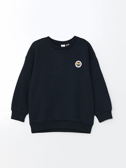 Bisiklet Yaka Fenerbah?e Bask?l? Erkek Bebek Sweatshirt