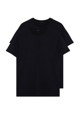 TRENDYOL MAN Siyah Slim/Dar Kesim Basic %100 Pamuklu 2li Paket Bisiklet Yaka K?sa Kollu T-Shirt TMNSS19BO0071 - Trendyolmilla фото 16