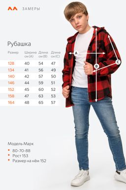 Теплая детская рубашка с капюшоном Happyfox