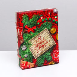 Коробка сборная крышка-дно без окна, Вязанка, 21 х 15 х 5,7 см - UPAK LAND фото 6