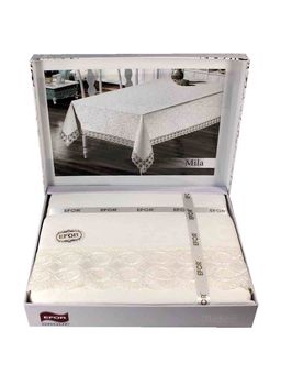 Скатерть EFOR MILA 160*300 прямоугольная кремовый KREM фото 2