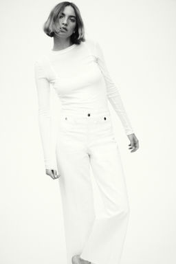Wide High Waist Ankle Jeans - H&m фото 7