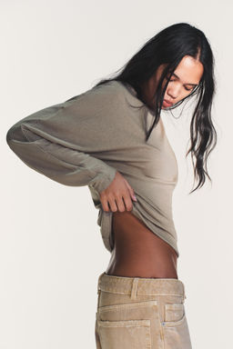 SIDE DRAPED T-SHIRT - Zara фото 4