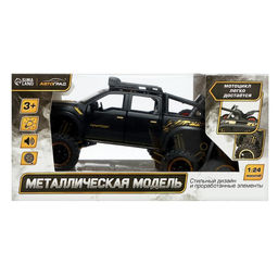 Джип металлический, 1:24, инерционный, открываются двери, капот, багажник, цвет чёрный - Автоград фото 11