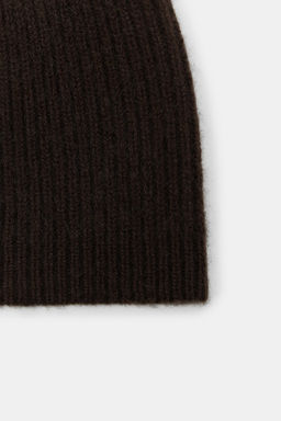 BEANIE RIB LANA Y CASHMERE / Marr?n