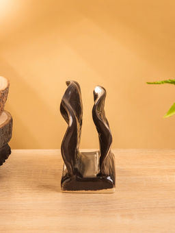 Салфетница «Цветок», 12×5×10 см, керамика, коричневая