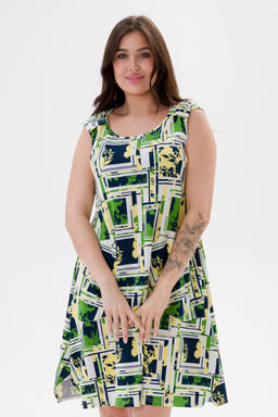 Платье женское из кулирки Кэтрин цитрусовый микс макси - Амадэль фото 15