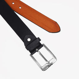 Ремень мужской, ширина 3.5 см, винт, пряжка металл, цвет чёрный - Simaland фото 2