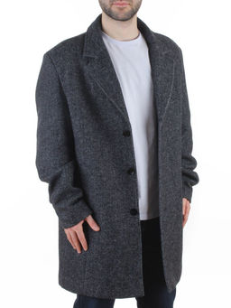 475637475 DK. GRAY Пальто Френч демисезонное мужское (65% шерсть, 35% акрил)
