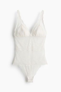 Body tanga de encaje con copas acolchadas - H&m фото 2