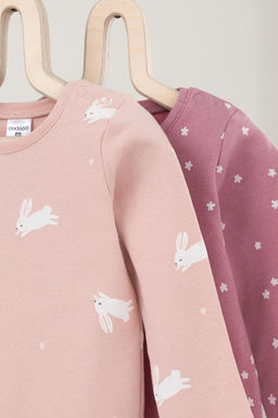 Crockid _ К 6342-2уп/цветочные снежинки,зайчики набор полукомбинезон (боди) яс фото 3