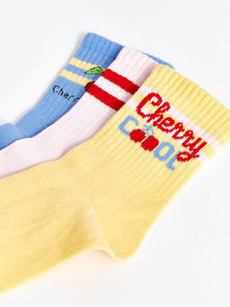 Desenli K?z ?ocuk Soket ?orap 3l? - Waikiki фото 3