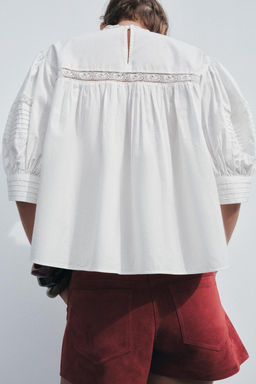 ZW COLLECTION LACE BLOUSE - Zara фото 5