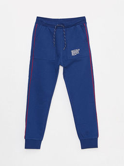 Beli Lastikli Bask?l? Erkek ?ocuk Jogger E?ofman Alt?